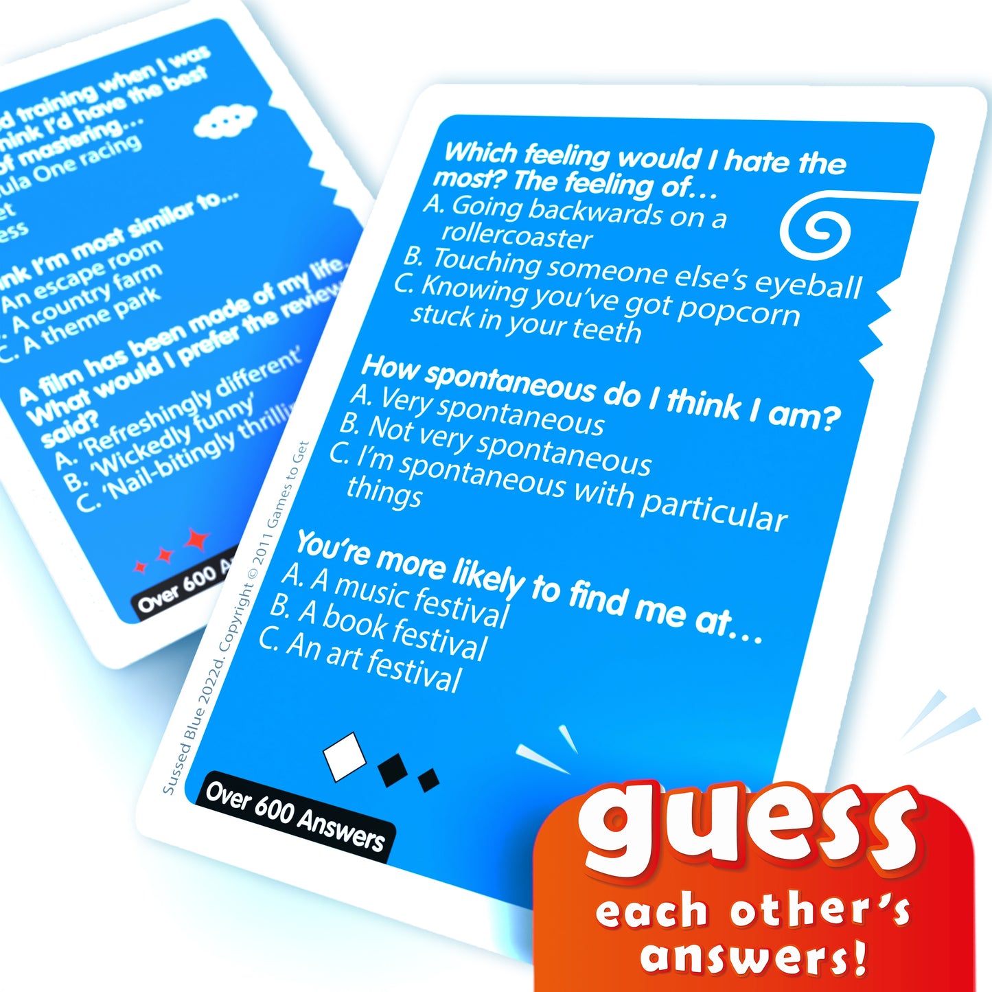 COOL BLUE: The Wacky Guess Your Answer Card Game