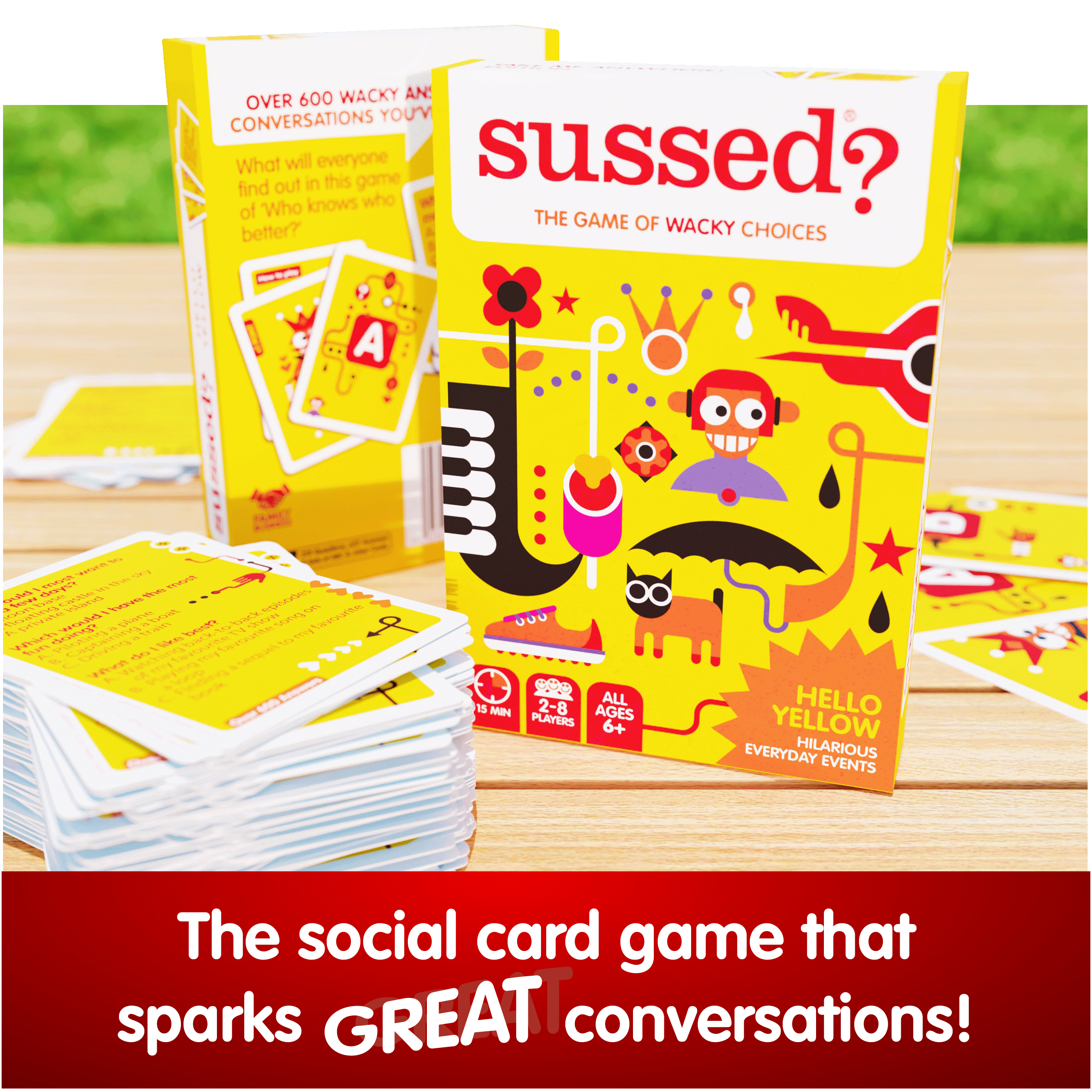 SUSSED Hello Yellow Deck: The Wacky Social Card Game