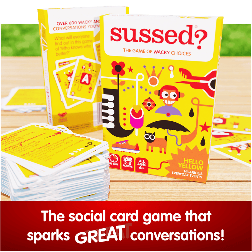 SUSSED Hello Yellow Deck: The Wacky Social Card Game